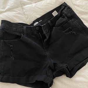 Old navy black boyfriend jean shorts
